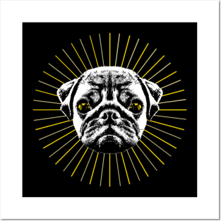 Holy Golden Pug Posters and Art